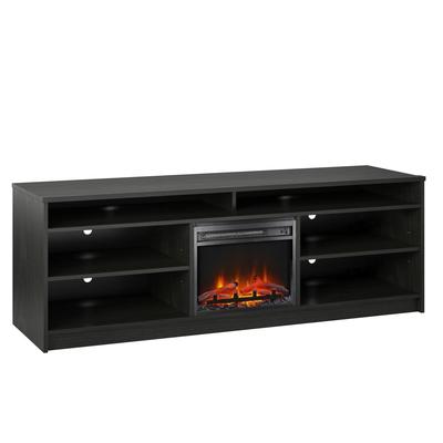 Ameriwood Home Hickory Hill 75" TV Stand with Electric Fireplace