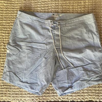 J. Crew Swim | Jcrew Mens Seersucker Bathing Suit With Lining, Size 38 | Color: Blue/White | Size: 38