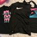 Nike Shirts & Tops | Bundle Of 3 Nike Girl Tees Size. 1 Is Medium And 2 Are Size Large. | Color: Black/Pink/White | Size: Medium And Large