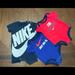 Nike One Pieces | Nike Romper And Two Nike Bodysuits Six Months | Color: Blue/Red | Size: 6mb