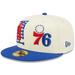 Men's New Era Cream/Royal Philadelphia 76ers 2022 NBA Draft 59FIFTY Fitted Hat