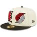 "Men's New Era Cream/Black Portland Trail Blazers 2022 NBA Draft 59FIFTY Fitted Hat"