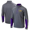 Men's Columbia Heathered Gray/Purple LSU Tigers Omni-Wick Shotgun 2.0 Quarter-Zip Pullover Top