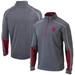 Men's Columbia Gray/Crimson Indiana Hoosiers Omni-Wick Shotgun 2.0 Quarter-Zip Pullover Top