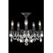 Rosalia 5 light Dark Bronze Flush Mount Golden Teak (Smoky) Royal Cut Crystal Elegant Lighting - 9205F18DB-GT/RC