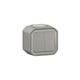 Double inter / va-et-vient / poussoir 10A saillie étanche gris complet IP55 prog plexo Legrand