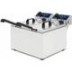 Vertes - Friteuse Electrique Professionnelle 2x 8L (6000W, 230V, Principe de la Zone Froide,