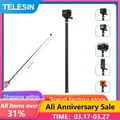 TELESIN-Perche à selfie ultra longue en fibre de carbone 2.7m pour GoPro fore12 11 10 9 8 noir