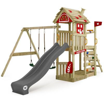 Spielturm Klettergerüst FarmFlyer mit Schaukel & Rutsche, Kletterturm mit Sandkasten, Leiter & Image