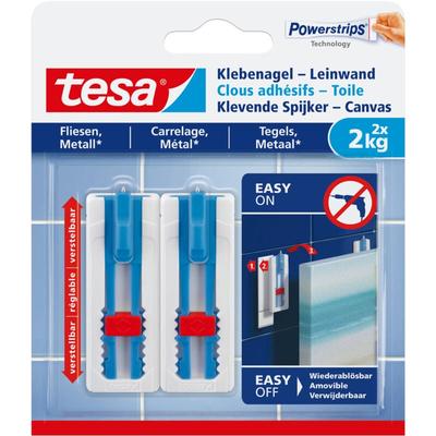 Tesa - Klebeschraube für Tapeten und Putz (verstellbar, 1kg)