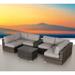 LSI 8 Piece Sectional Seating Group With Olefin Grey Cushions
