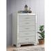 Madison Silver Champagne 5-Drawer Chest of Drawers (33 in. L X 17 in. W X 49 in. H)