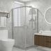 SL4U 36" x 36" x 72" Double Bathroom Corner Sliding Shower Enclosure 1/4" Clear Glass Polished Chrome Framed Shower Door