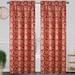 Magnolia Floral Jacquard Rod Pocket Window Panel and Valance, Sold Separately