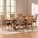 Maria Fabric and Rubberwood Dining Set by Christopher Knight Home