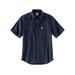 Carhartt Men's Rugged Flex Relaxed Fit Midweight Canvas Short Sleeve Shirt, Navy SKU - 503738