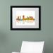 Trademark Fine Art Columbus Ohio Skyline II by Marlene Watson Framed Graphic Art Canvas, Wood | 11 H x 14 W x 0.5 D in | Wayfair MW0082-B1114BMF