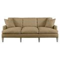 Lillian August Hinson 88" Square Arm Sofa Polyester | 35 H x 88 W x 39 D in | Wayfair LA6258M_Crystal Camel