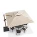 Arlmont & Co. Harkieran 118.1" Square Cantilever Umbrella in Brown | 108 H x 118.1 W x 118.1 D in | Wayfair A10D63F2B06E420F89E707196F7461D7