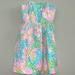 Lilly Pulitzer Dresses | Lilly Pulitzer Strapless Floral Lace Dress | Color: Green/Pink | Size: 2