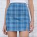 Brandy Melville Skirts | Brandy Melville Blue Plaid Mini Cara Skirt | Color: Blue | Size: L