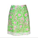 Lilly Pulitzer Skirts | Lilly Pulitzer ‘Sunnyside Lions’ Print Cotton Mini Skirt Size 4 | Color: Green/Pink | Size: 4