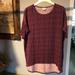 Lularoe Tops | Lularoe High Low T-Shirt Top Large 96% Polyester 4% Spandex Made In China | Color: Pink/Purple | Size: L