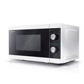 SHARP YC-MG01U-W Compact 20 Litre 800W Manual control Microwave with 1000W Grill, 5 power levels, defrost function, LED cavity light - White