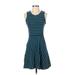 Old Navy Casual Dress - A-Line Scoop Neck Sleeveless: Blue Print Dresses - Women's Size X-Small