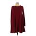 aina be Casual Dress - A-Line: Red Solid Dresses - Women's Size X-Small