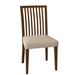 Saloom Furniture Skyline Slat Back Side Chair Wood/Upholstered in Gray/Black/Brown | 36 H x 19 W x 19 D in | Wayfair 24SU-Flax-Charcoal