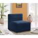 Armless Chair - Everly Quinn Enso Velvet Modular Armless Chair Velvet in Blue | 30.5 H x 31.5 W x 31.5 D in | Wayfair