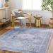 Rosman 8'10" x 12' Faded Indigo/Dark Gray/Silver Blue/Slate/Smoke/Sky Blue/Gray/Cream Washable Area Rug - Hauteloom