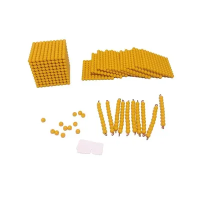 Montessori Math Golden Beads Materials Jeu de banque simple pour enfants Démonstration du système