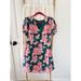 J. Crew Dresses | J. Crew Floral Green Mini Dress Sz 6 | Color: Green/Pink | Size: 6