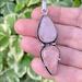 Anthropologie Jewelry | Genuine Rose Quartz & Sterling Silver Handcrafted Pendant Size 2” | Color: Pink | Size: 2”