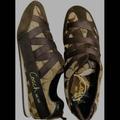 Coach Shoes | Coach Logo Tan Brown Strappy Sneakers 9.5 | Color: Brown/Tan | Size: 9.5