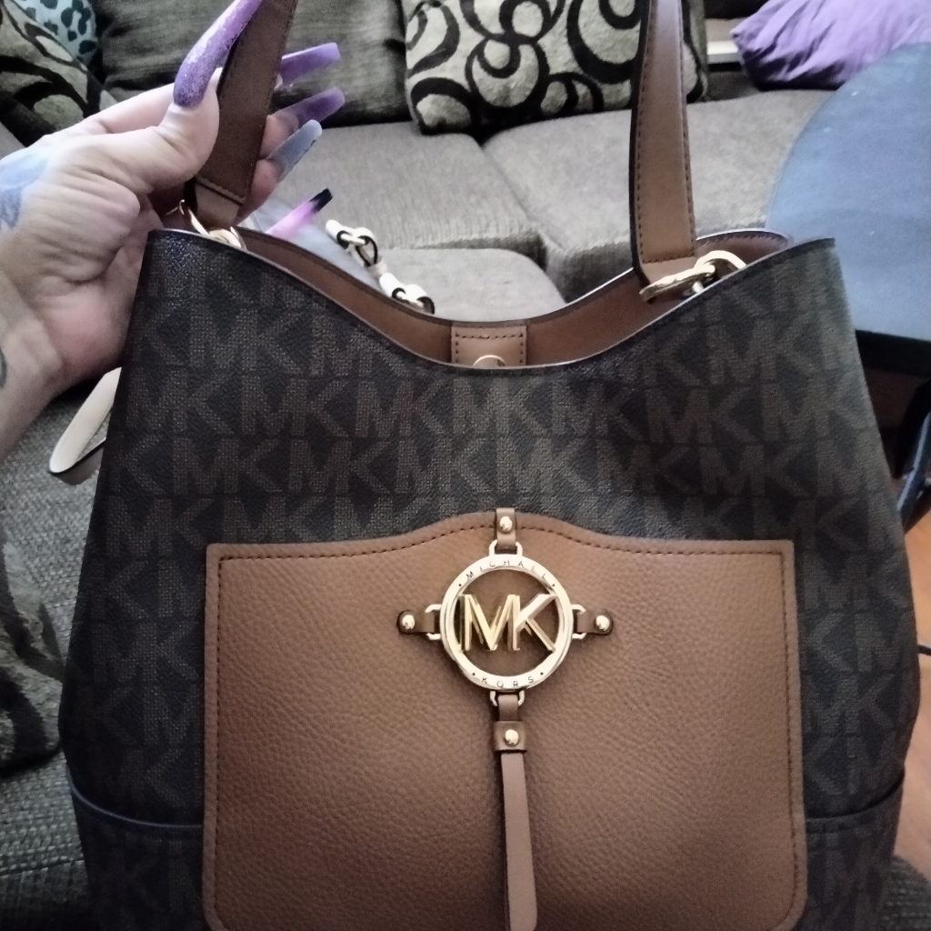 Michael Kors Bags | Authentic Micheal Kors Handbag | Color: Brown/Cream | Size: Os