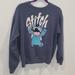 Disney Tops | Disney Stitch Crewneck Sweatshirt Medium Blue Double-Sided | Color: Blue/White | Size: M