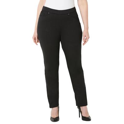 Plus Size Women's The Curvy Knit Jean by Catherines in Black (Size 2X)