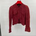 Gucci Jackets & Coats | Gucci Red Suede Jacket - Size 38 / Us Xs | Color: Red | Size: Xs