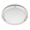 LITECRAFT Mari LED IP44 Rated Flush Bathroom Ceiling Light Modern Style Home Lighting (Satin Nickel, Large, 18 Watt)