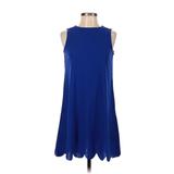 Shein Casual Dress - A-Line: Blue Solid Dresses - Women's Size X-Small