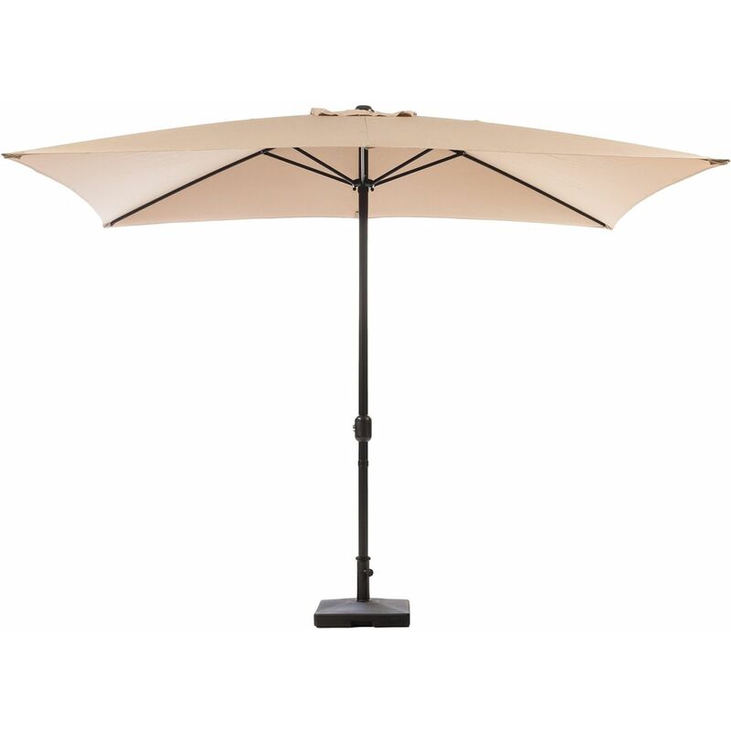 Sonnenschirm – Sonnenschirm Rechteckig – 150 x 250 cm – Gartenschirm Kippbar – Schwarz – black