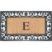 A1HC Rubber and Coir Paisley Border Monogrammed Outdoor Doormat Black, 18"X30"