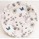 "Secret Garden Plates Set of 4 Fine Bone China 6\" Side Flowers Bees Butterflies Hand Decorated in UK"