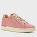Coach Shoes | Coach Shoes | Coach Clip Leather Low Top Tennis Shoes Pink - Size 6 | Color: Cream/Pink | Size: 6