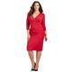 Plus Size Women's Curvy Collection Wrap Dress by Catherines in Classic Red (Size 1X)