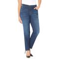 Plus Size Women's Right Fit® Moderately Curvy Modern Slim Leg Jean by Catherines in Bombay Wash (Size 32 W)