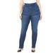 Plus Size Women's Right Fit® Curvy Modern Slim Leg Jean by Catherines in Bombay Wash (Size 30 W)